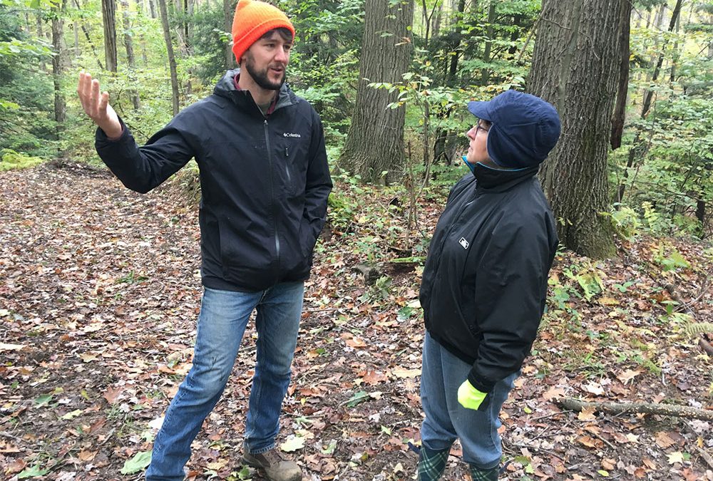 Forester Guy Dunkle with Dr. Jane Ewing Woods