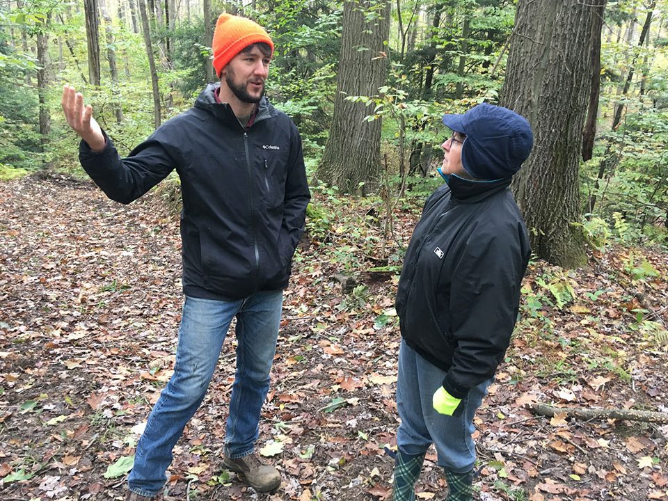 Forester Guy Dunkle with Dr. Jane Ewing Woods