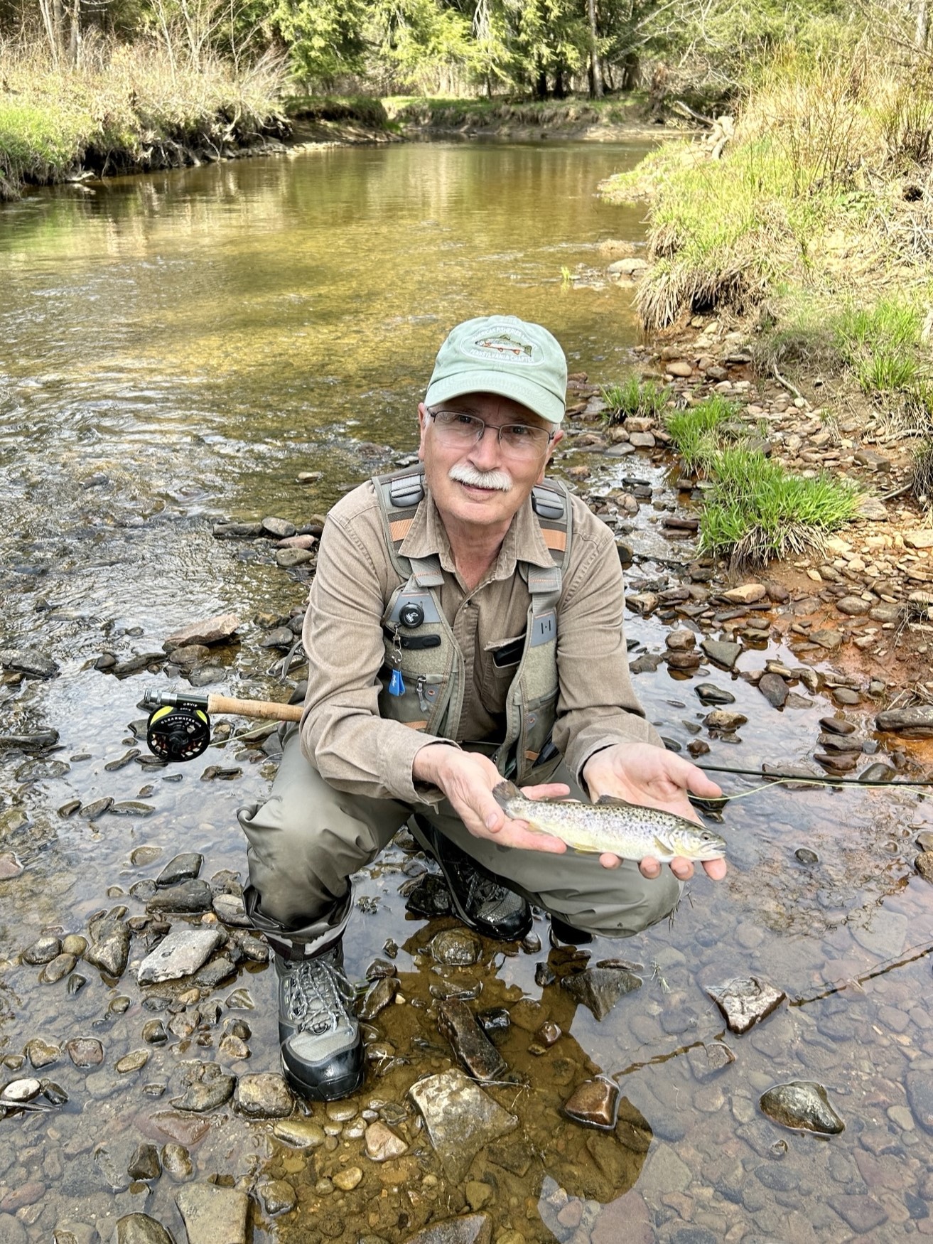 John Tautin on Caldwell, downstream of restoration area between Selkirk and Dotyville Hill rds CROPPED